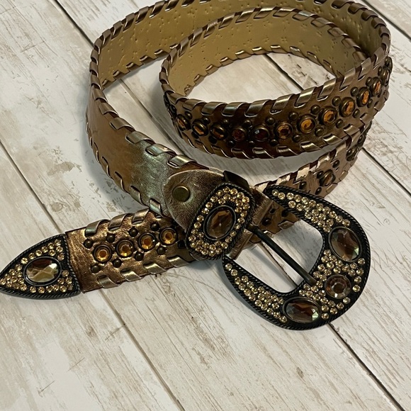 VINTAGE 💛Gold bling Women's Belt 👸 - Picture 6 of 9